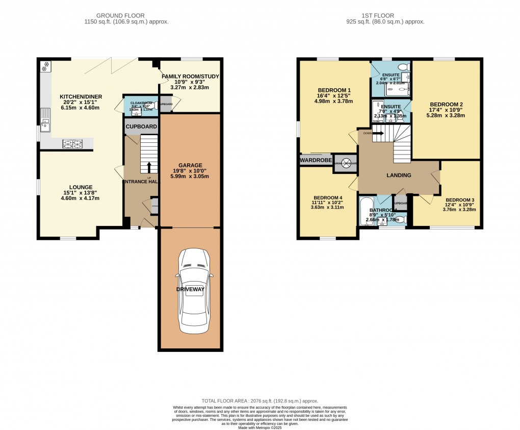 Floorplan for Austin Way, Ambrosden, Bicester