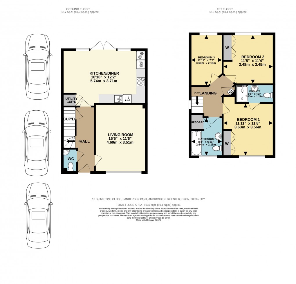 Floorplan for Brimstone Close, Ambrosden, Bicester