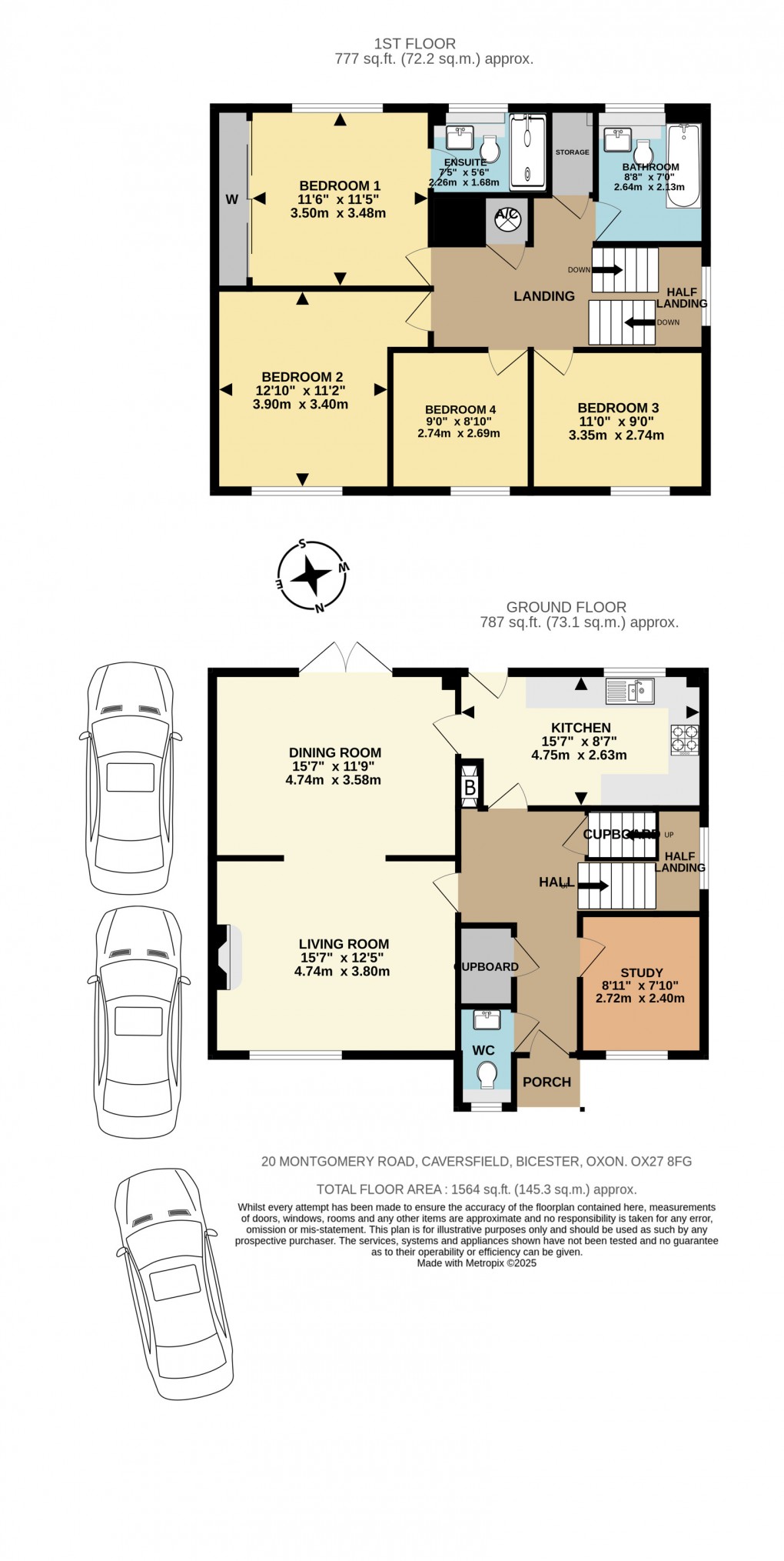 Floorplan for Montgomery Road, Caversfield, Bicester
