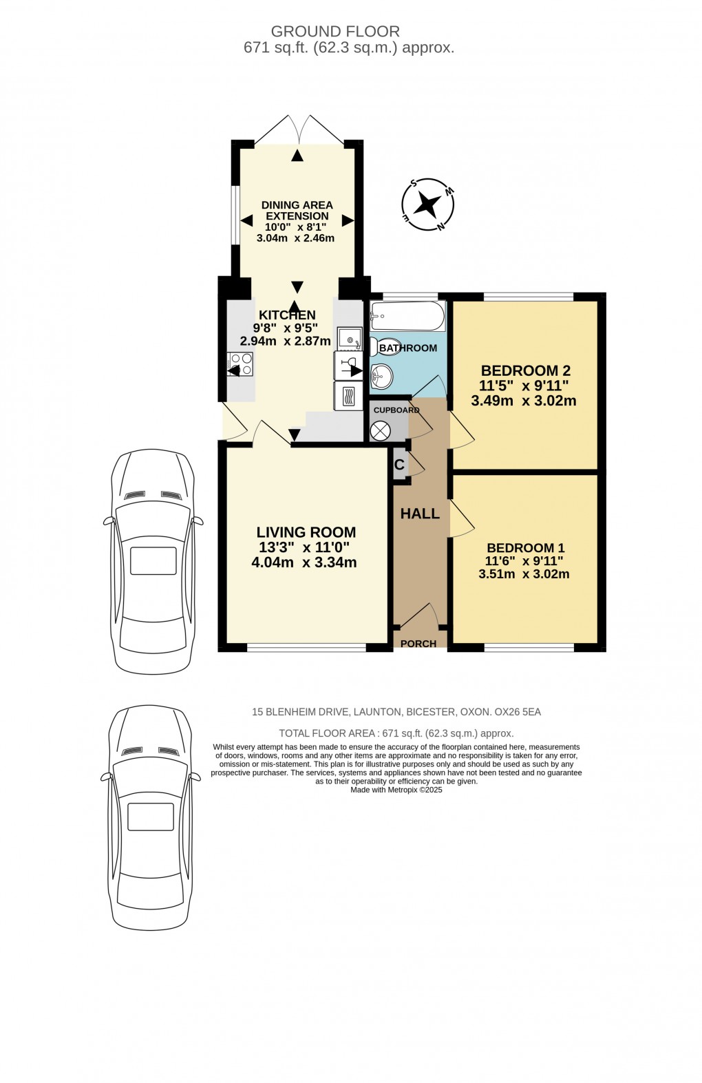 Floorplan for Blenheim Drive, Launton, Bicester