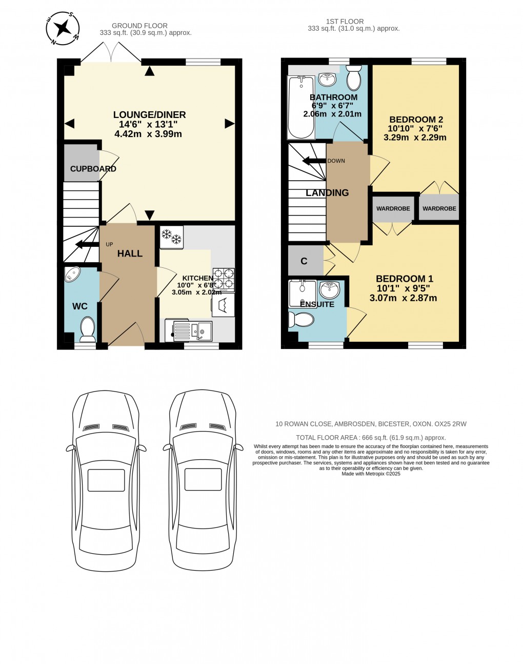 Floorplan for Rowan Close, Ambrosden, Bicester