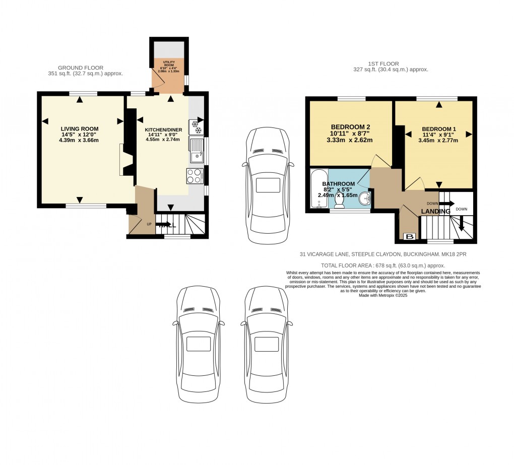 Floorplan for Vicarage Lane, Steeple Claydon, Buckingham