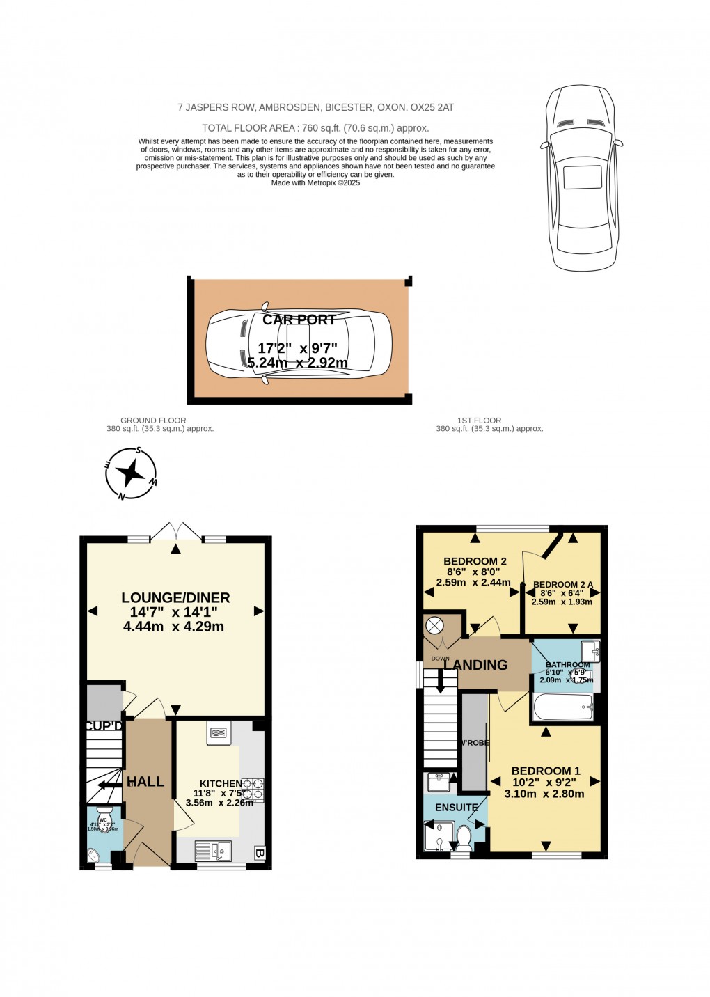 Floorplan for Jaspers Row, Ambrosden, Bicester