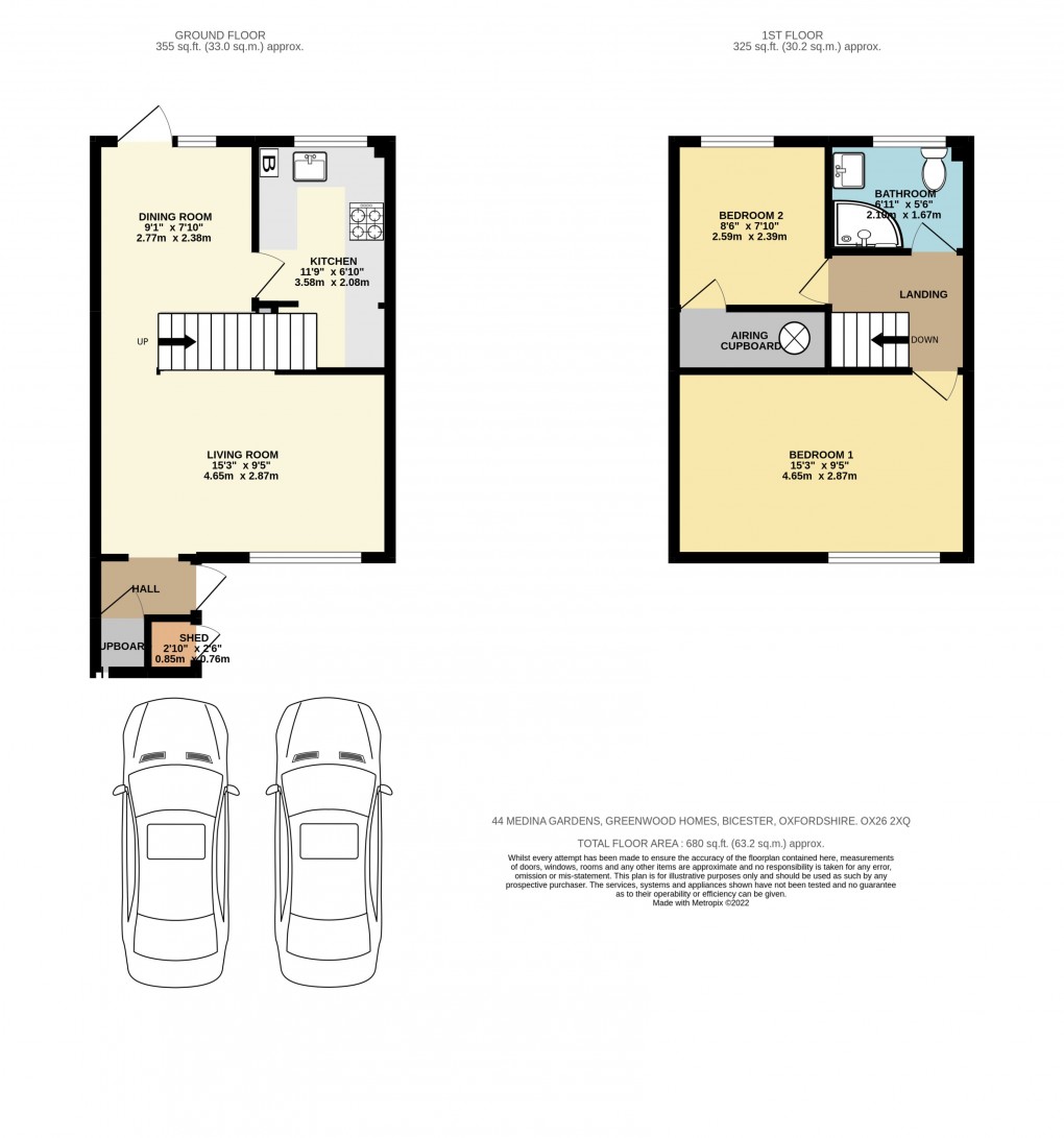 Floorplan for Medina Gardens, Bicester