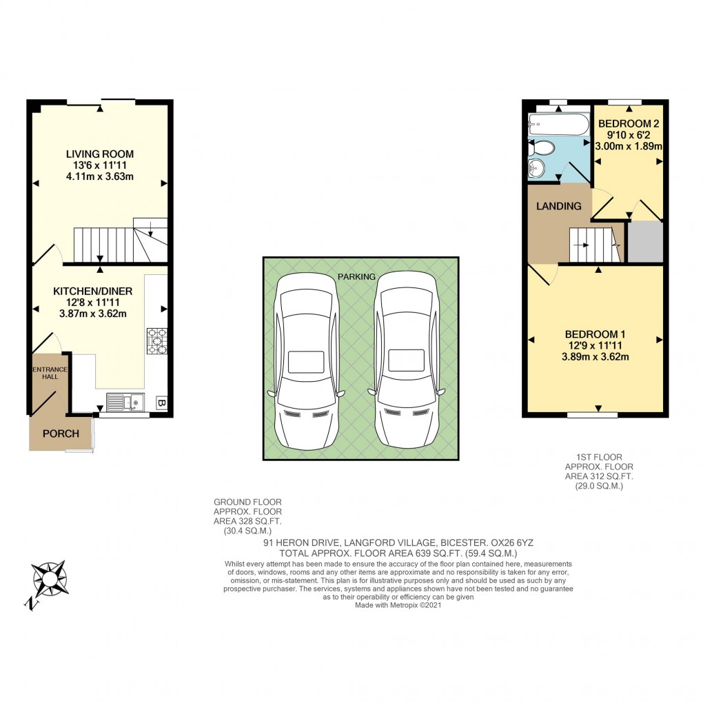 Floorplan for Heron Drive, Bicester