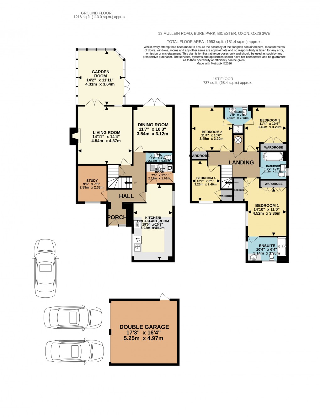 Floorplan for Mullein Road, Bicester