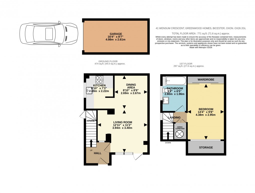 Floorplan for Wensum Crescent, Bicester