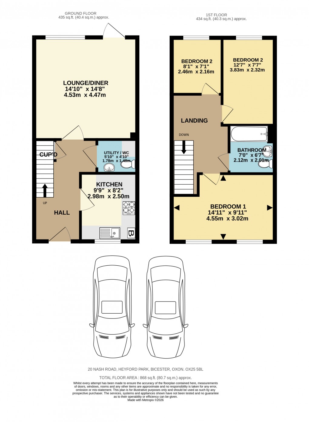 Floorplan for Nash Road, Upper Heyford, Bicester