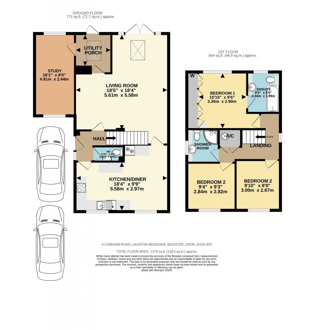 Floorplan for Lyneham Road, Bicester