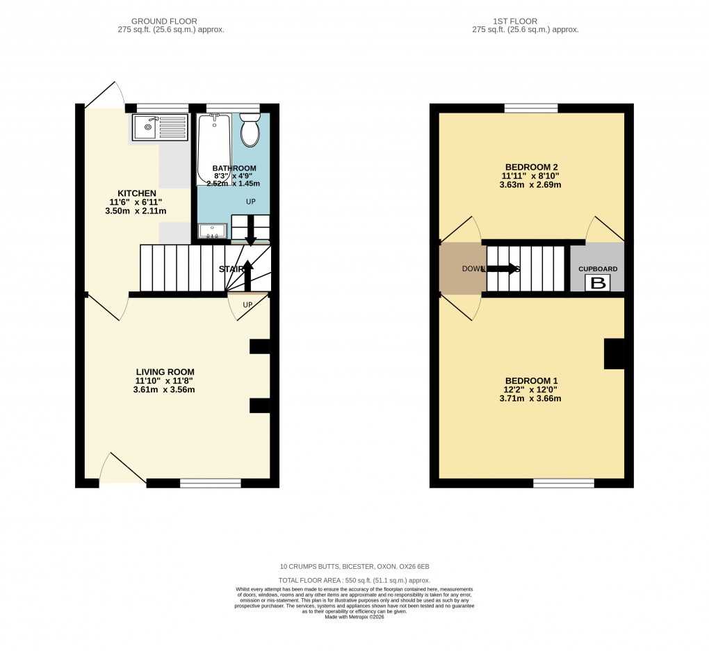 Floorplan for Crumps Butts, Bicester