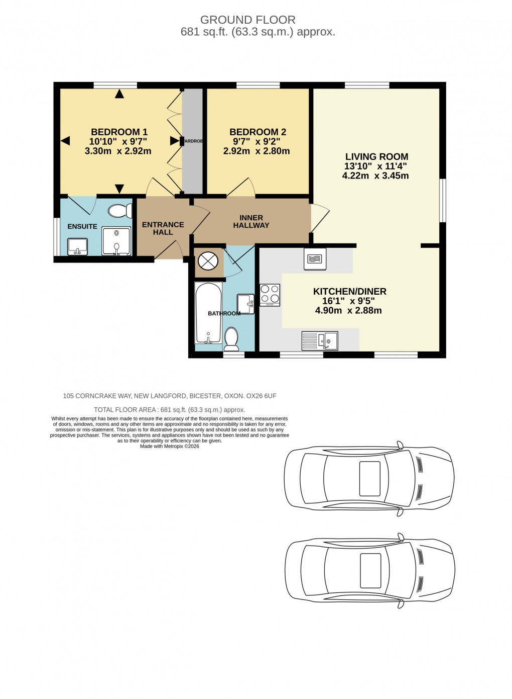 Floorplan for Corncrake Way, Bicester