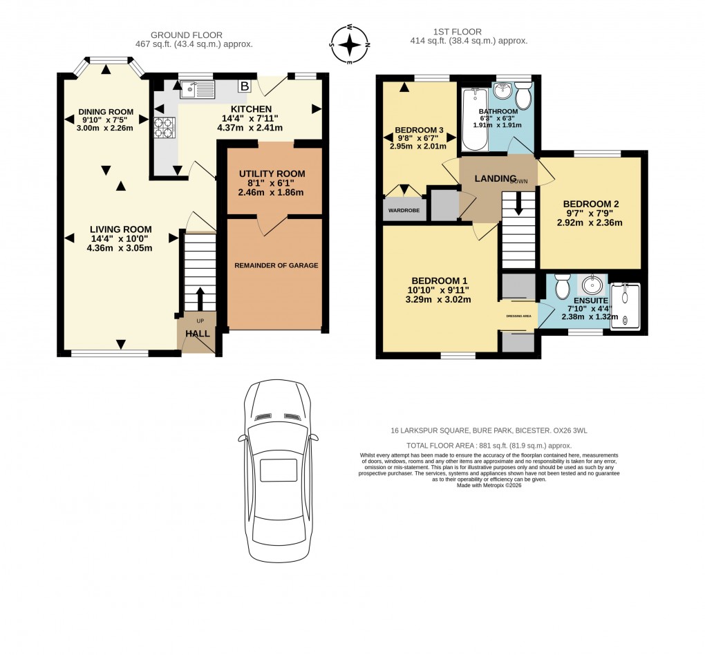 Floorplan for Larkspur Square, Bicester
