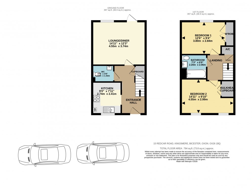 Floorplan for Redcar Road, Bicester