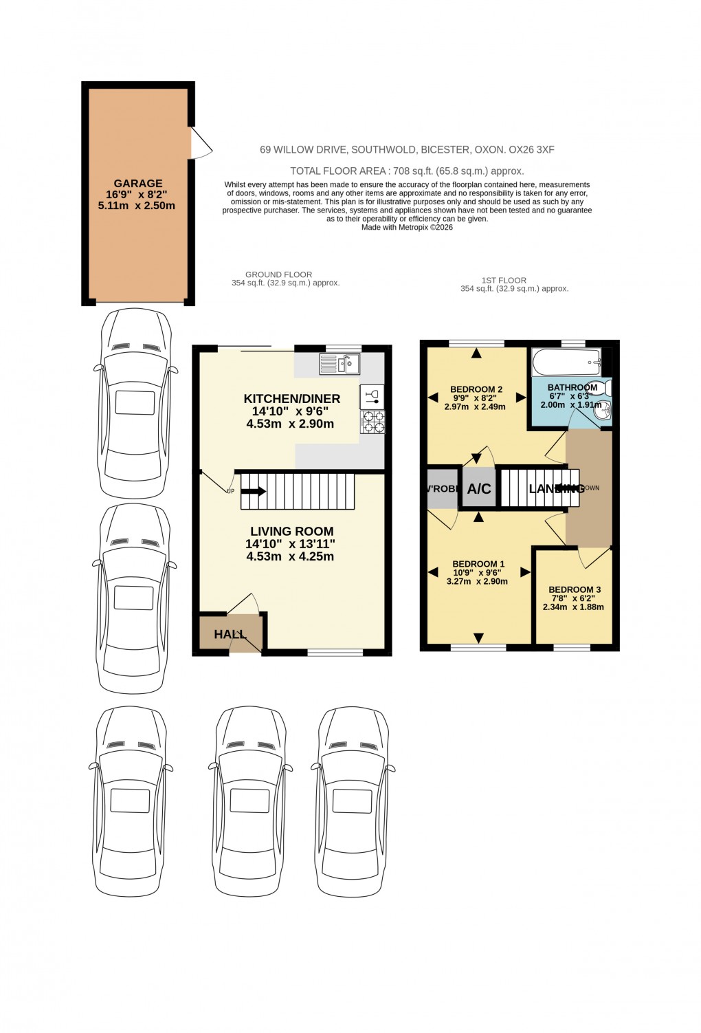 Floorplan for Willow Drive, Bicester
