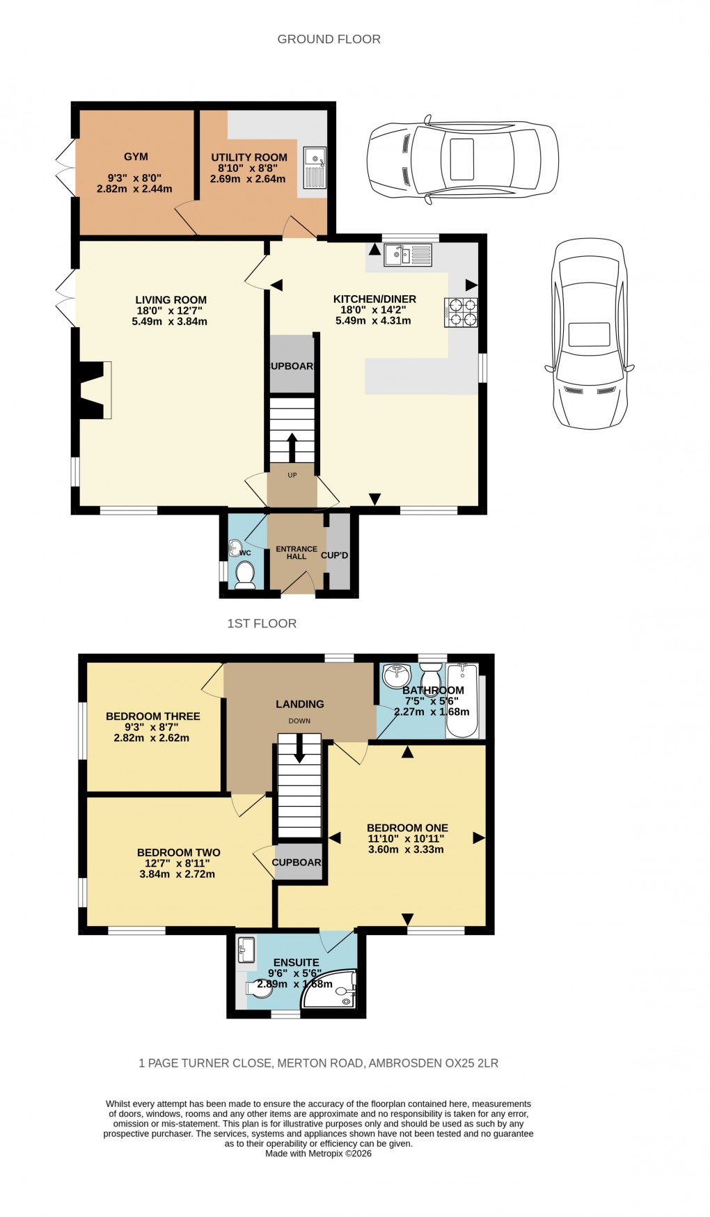 Floorplan for Page Turner Court, Merton Road, Ambrosden, Bicester