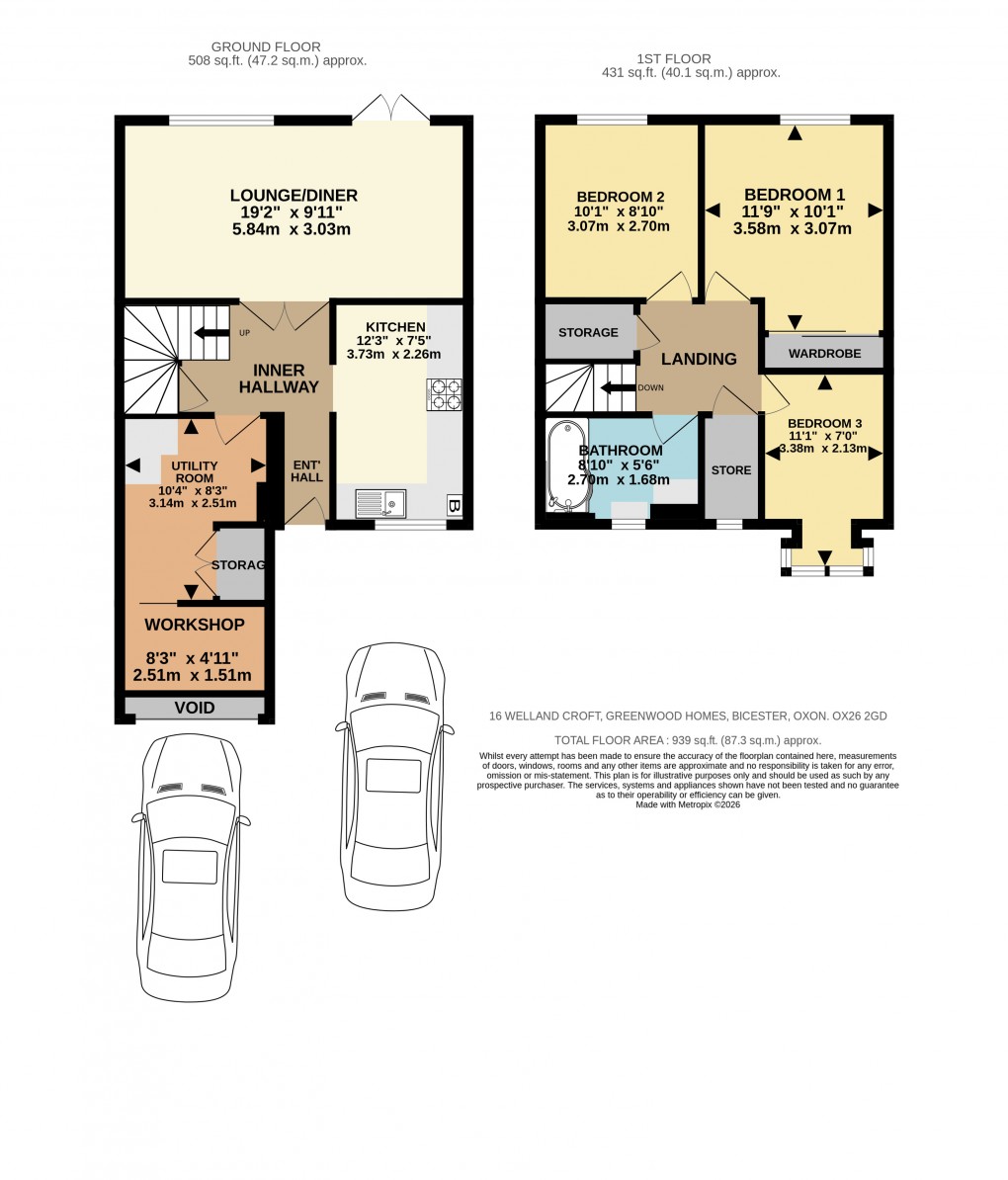 Floorplan for Welland Croft, Bicester