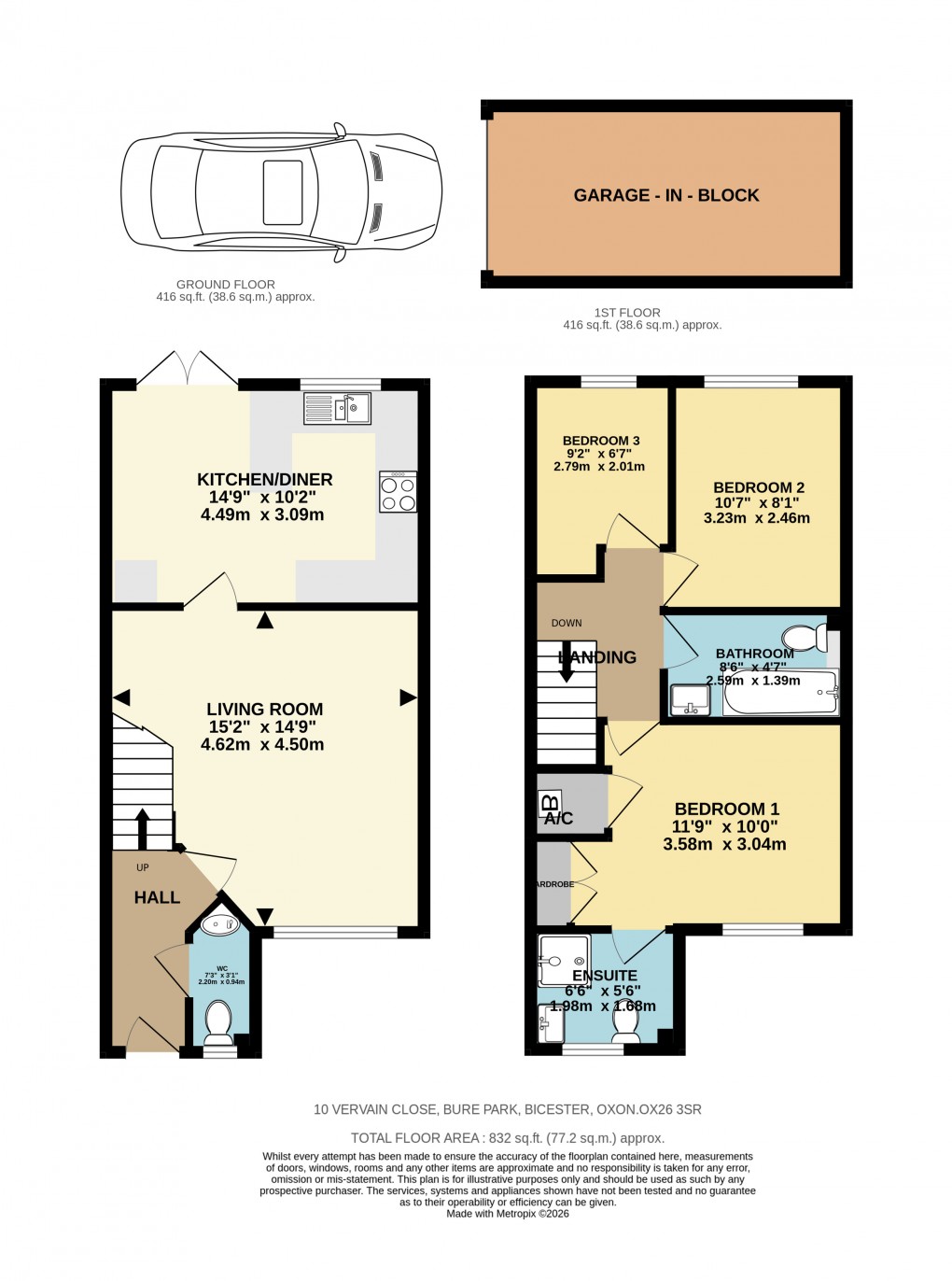 Floorplan for Vervain Close, Bicester
