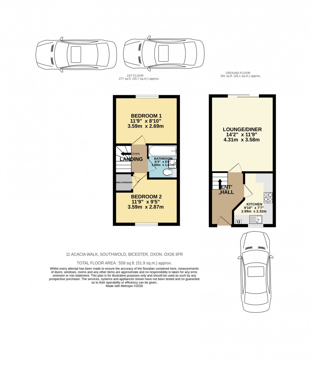 Floorplan for Acacia Walk, Bicester