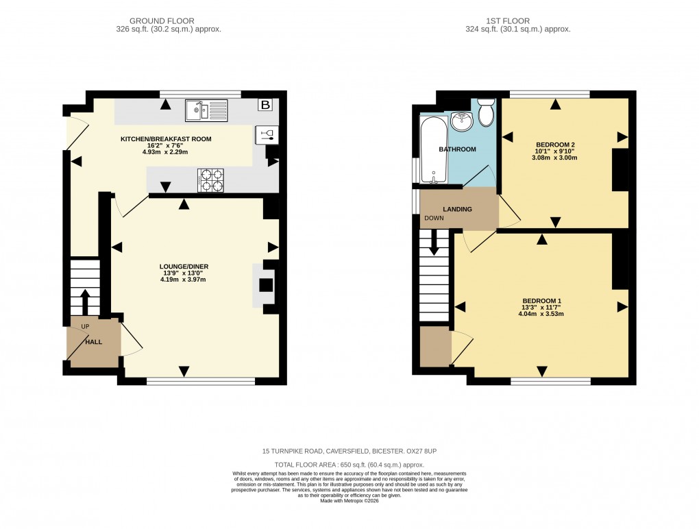 Floorplan for Turnpike Road, Bicester