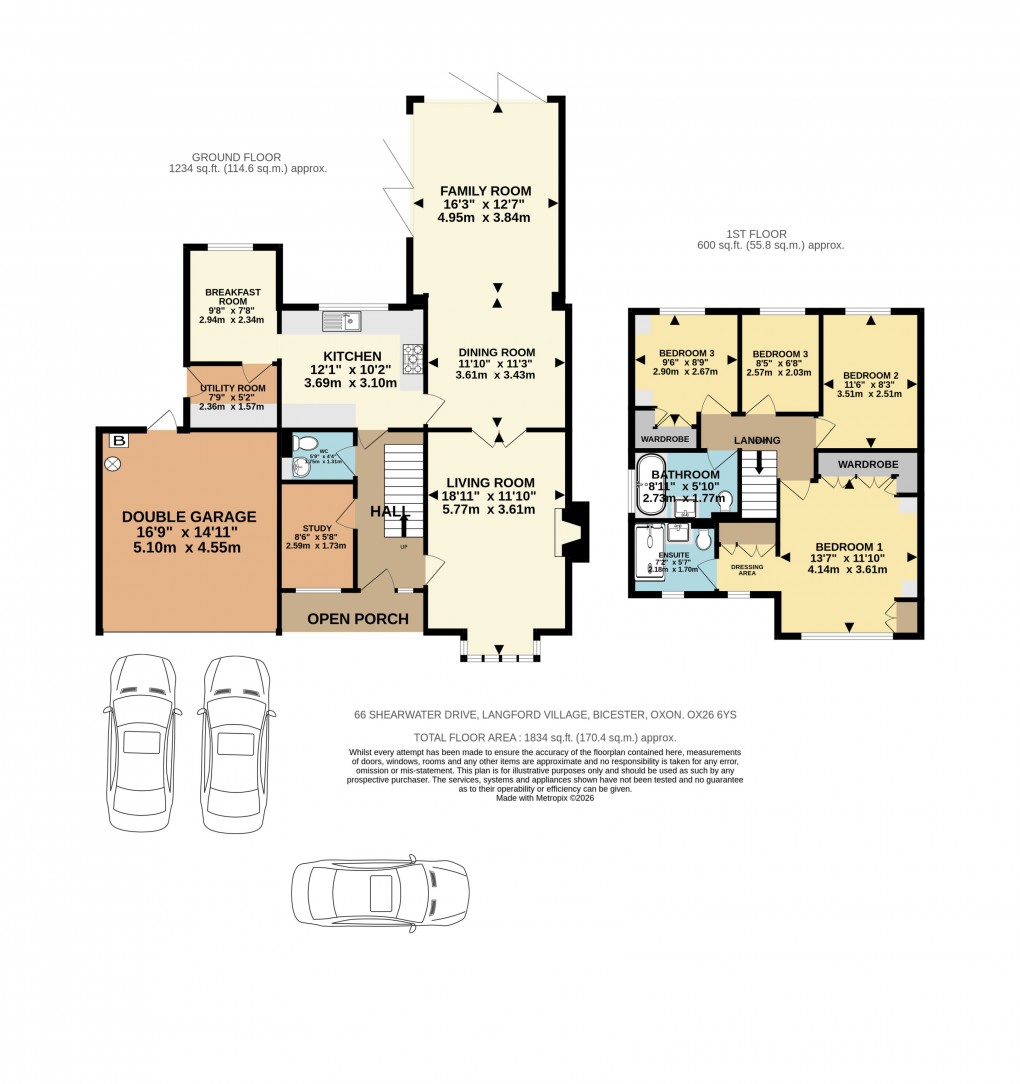 Floorplan for Shearwater Drive, Bicester