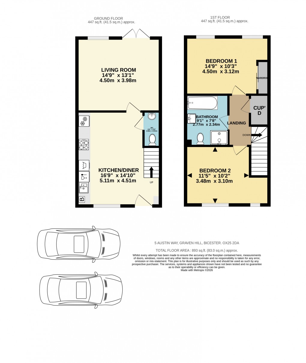 Floorplan for Austin Way, Ambrosden, Bicester