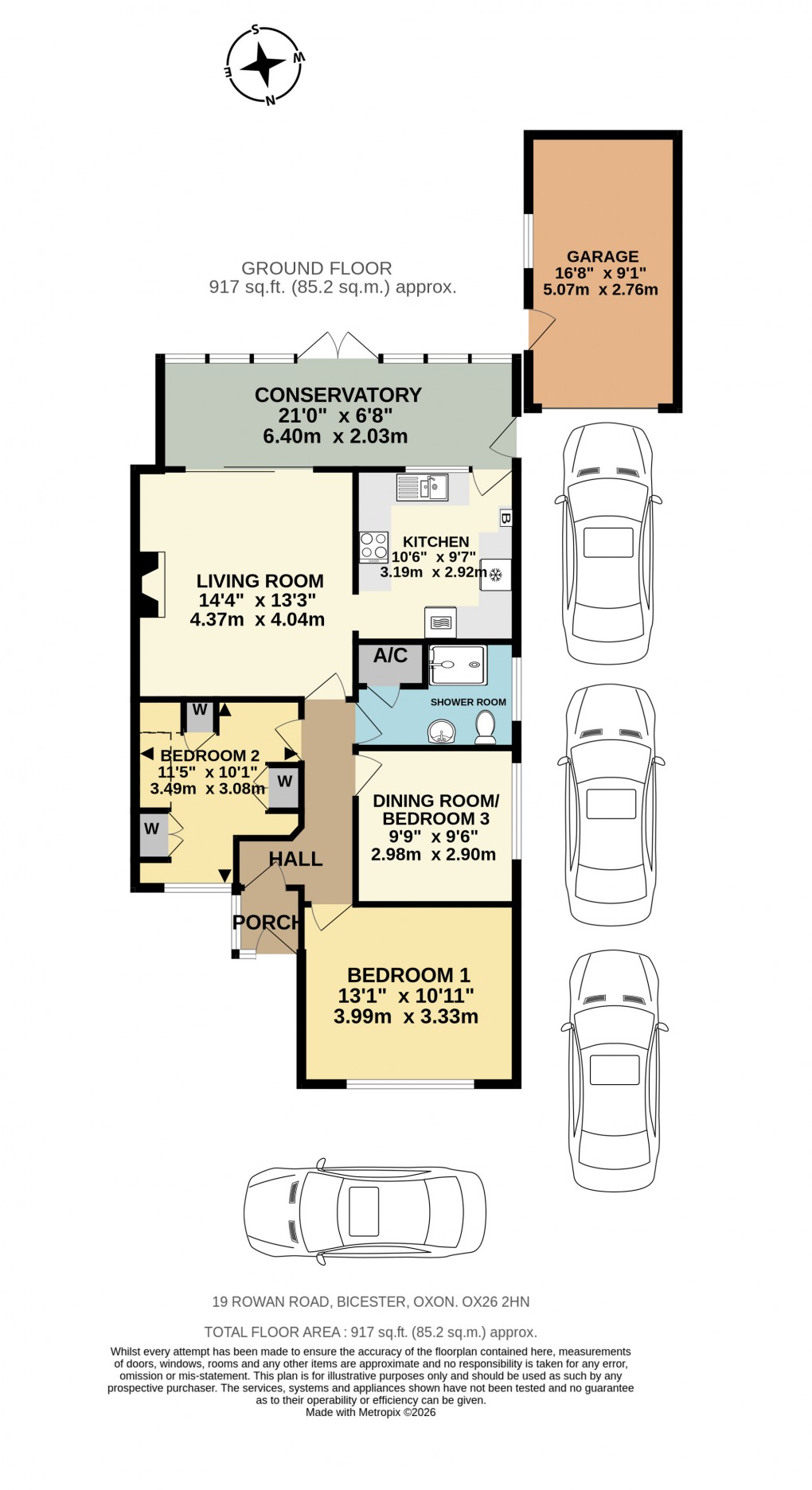 Floorplan for Rowan Road, Bicester