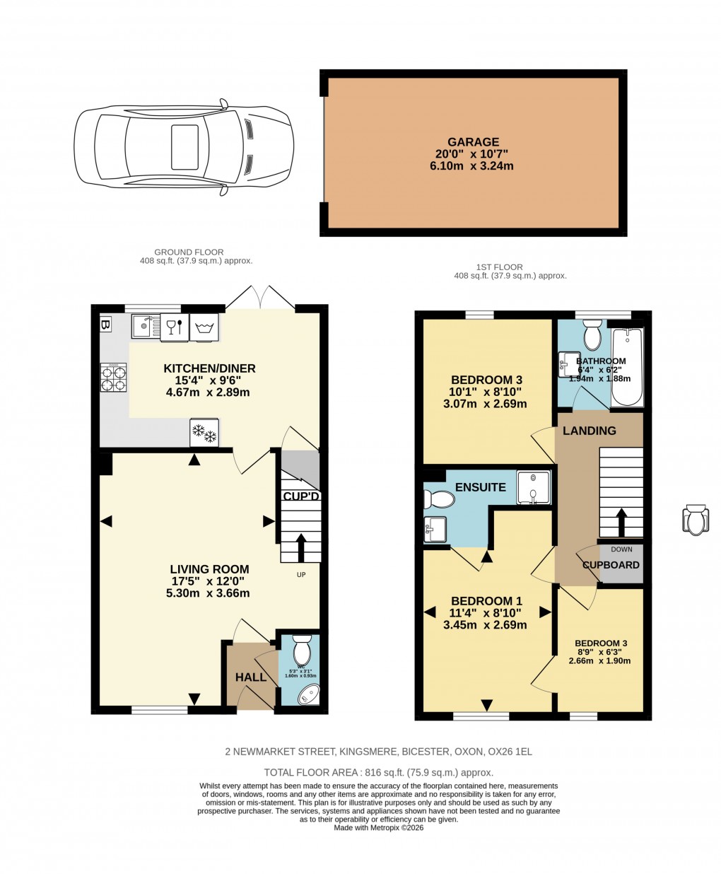 Floorplan for Newmarket Street, Bicester
