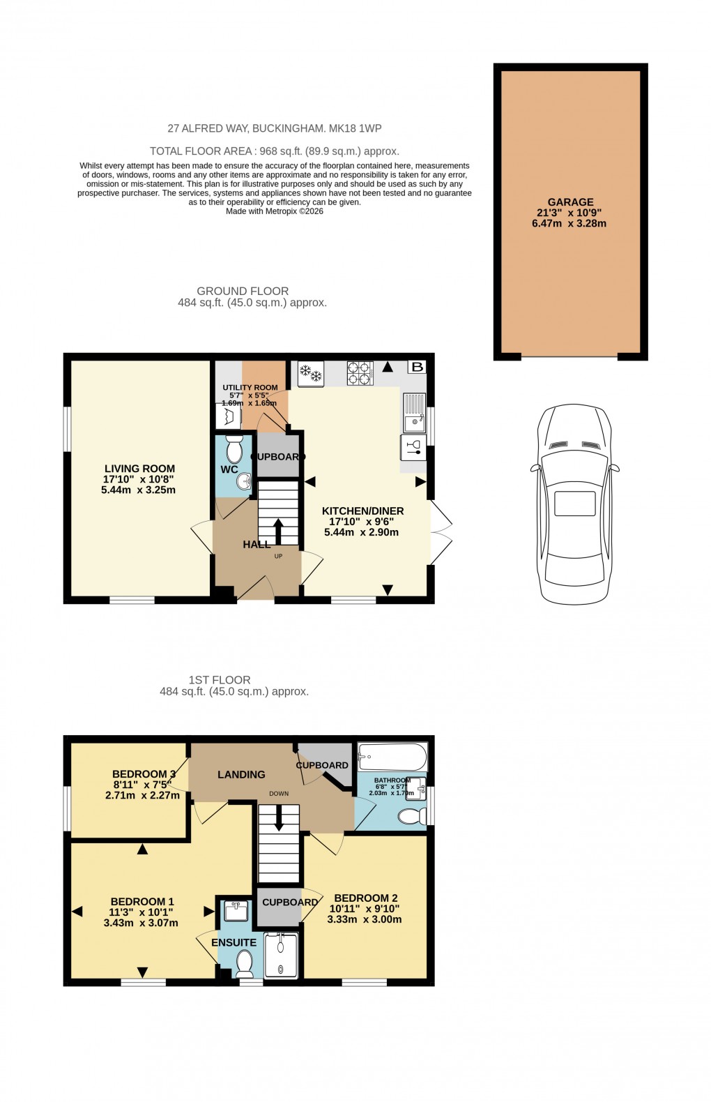 Floorplan for Alfred Way, Buckingham