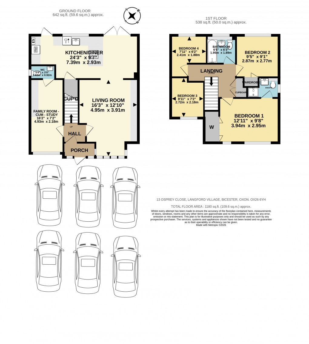 Floorplan for Osprey Close, Bicester