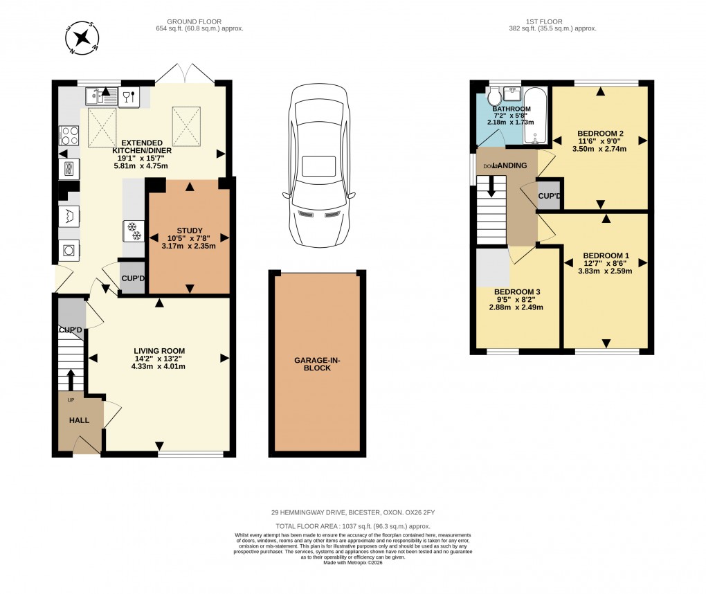 Floorplan for Hemingway Drive, Bicester