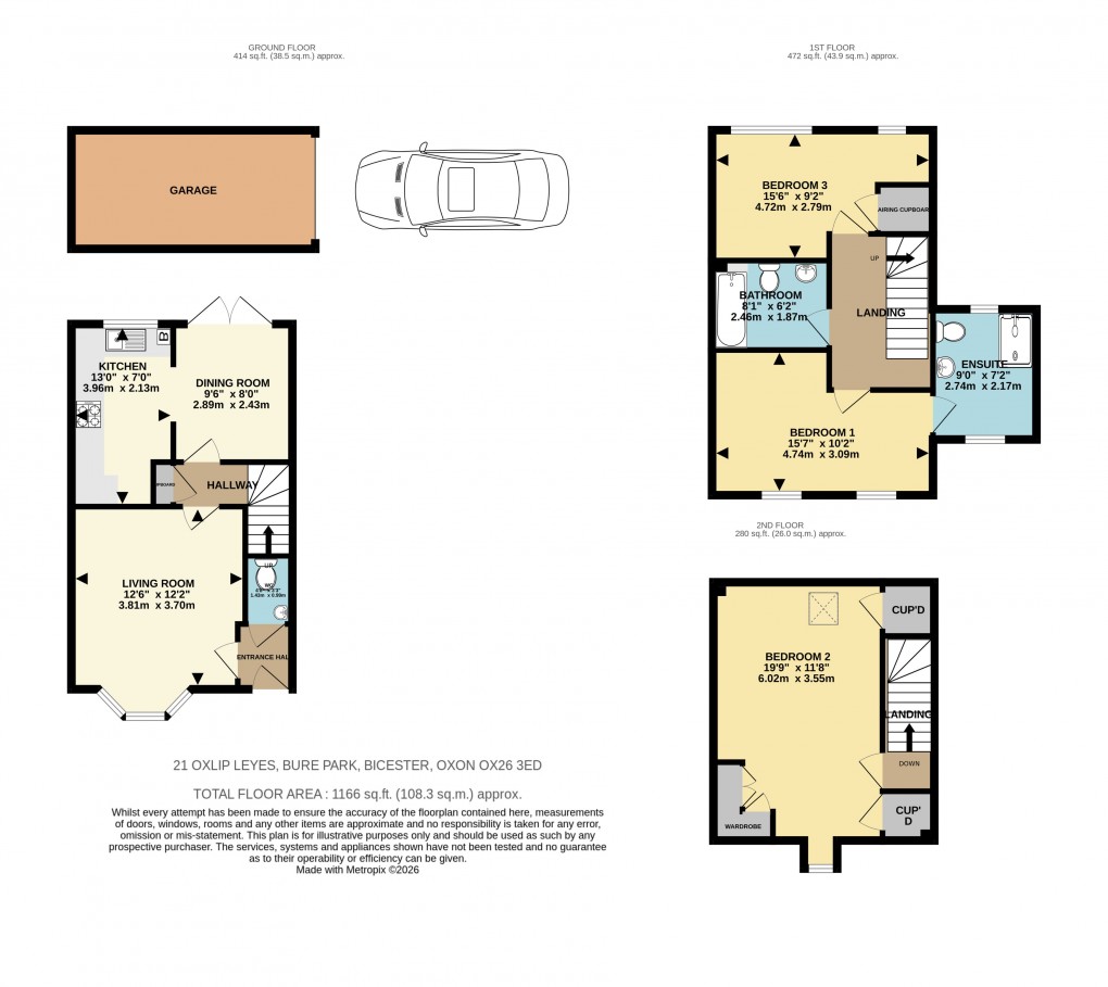 Floorplan for Oxlip Leyes, Bicester