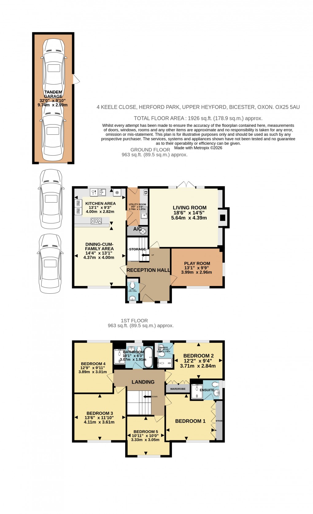 Floorplan for Keele Close, Upper Heyford, Bicester