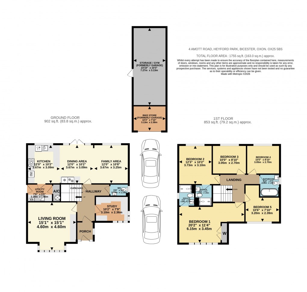 Floorplan for Amott Road, Upper Heyford, Bicester