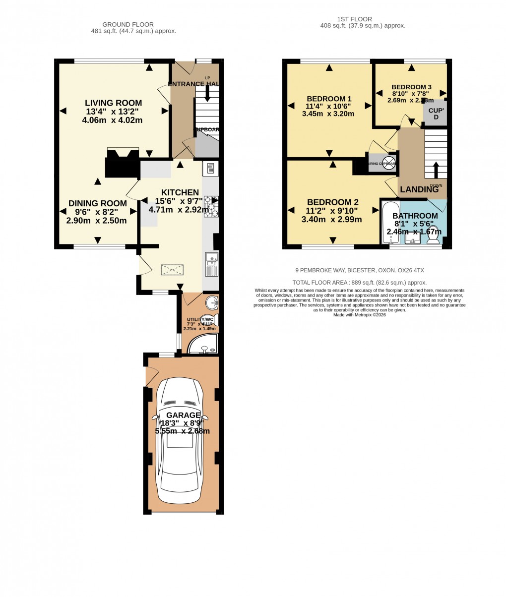 Floorplan for Pembroke Way, Bicester