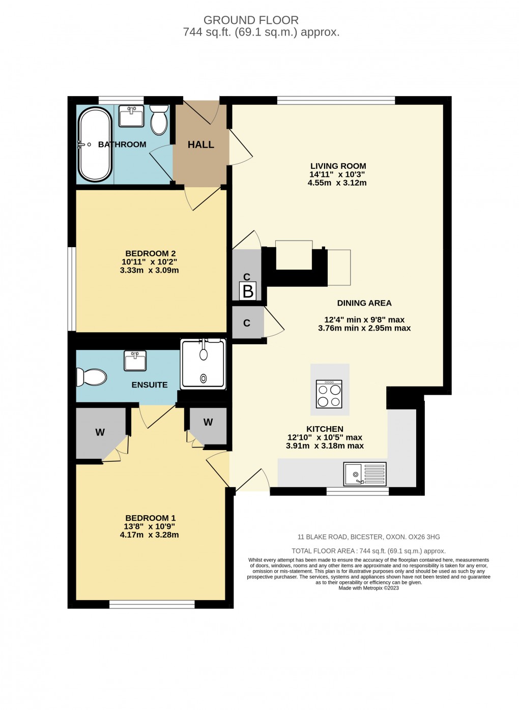 Floorplan for Blake Road, Bicester