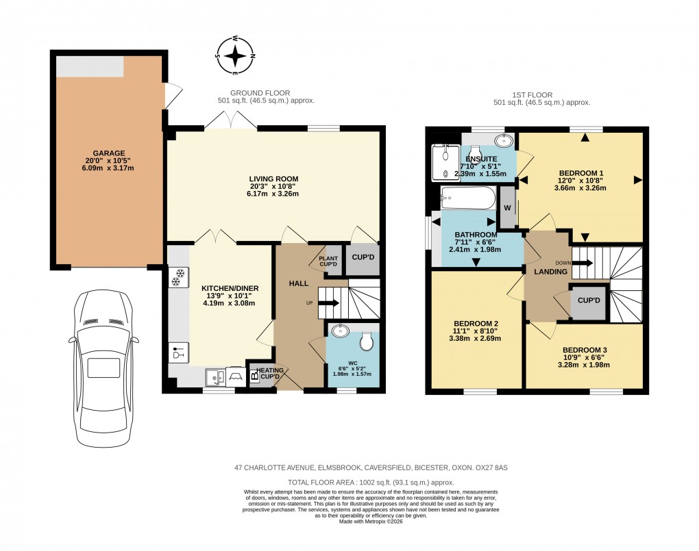 Floorplan for Charlotte Avenue, Bicester