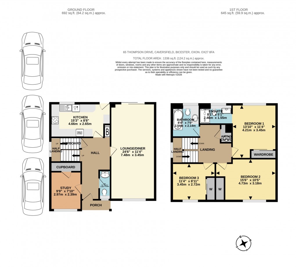 Floorplan for Thompson Drive, Caversfield, Bicester