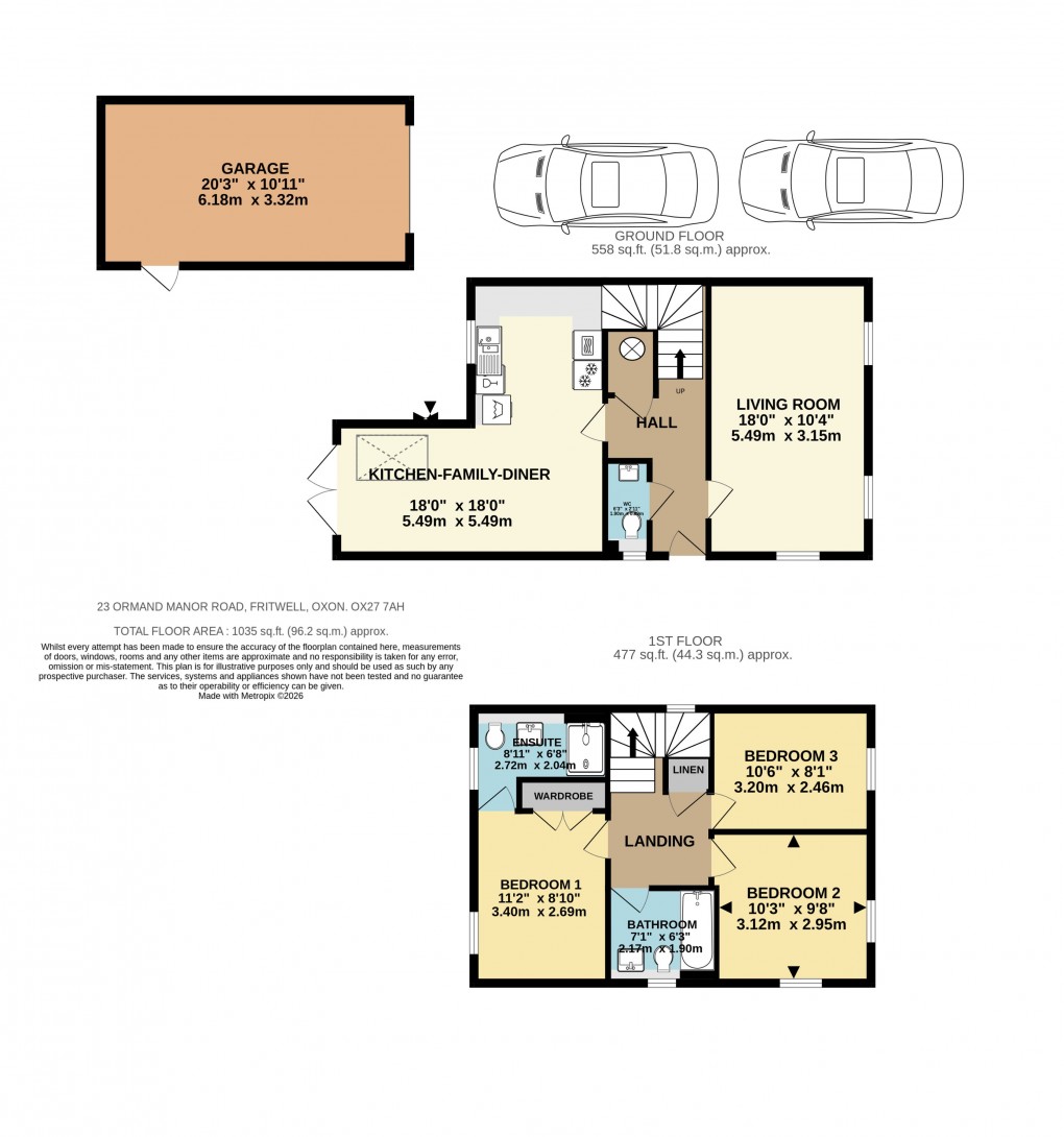 Floorplan for Ormond Manor Road, Fritwell, Bicester