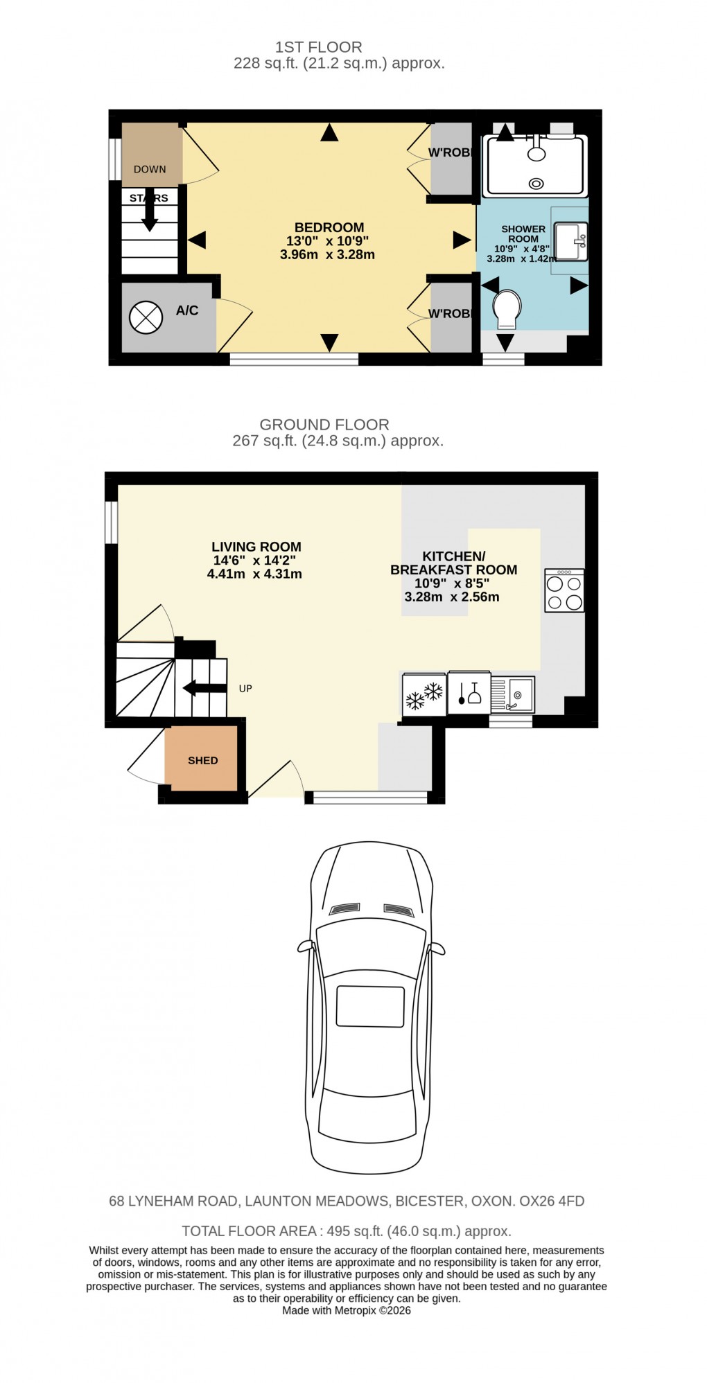 Floorplan for Lyneham Road, Bicester