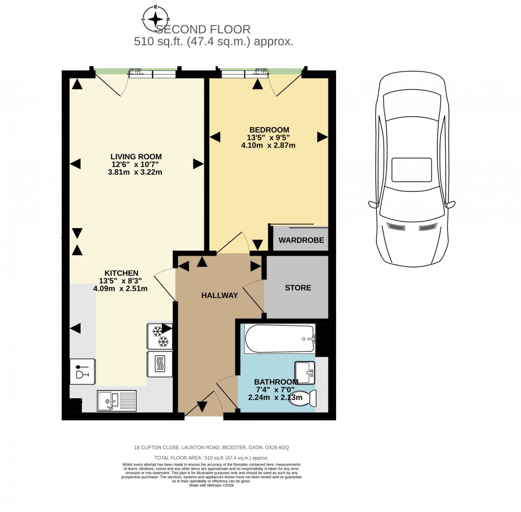 Floorplan for Clifton Close, Bicester