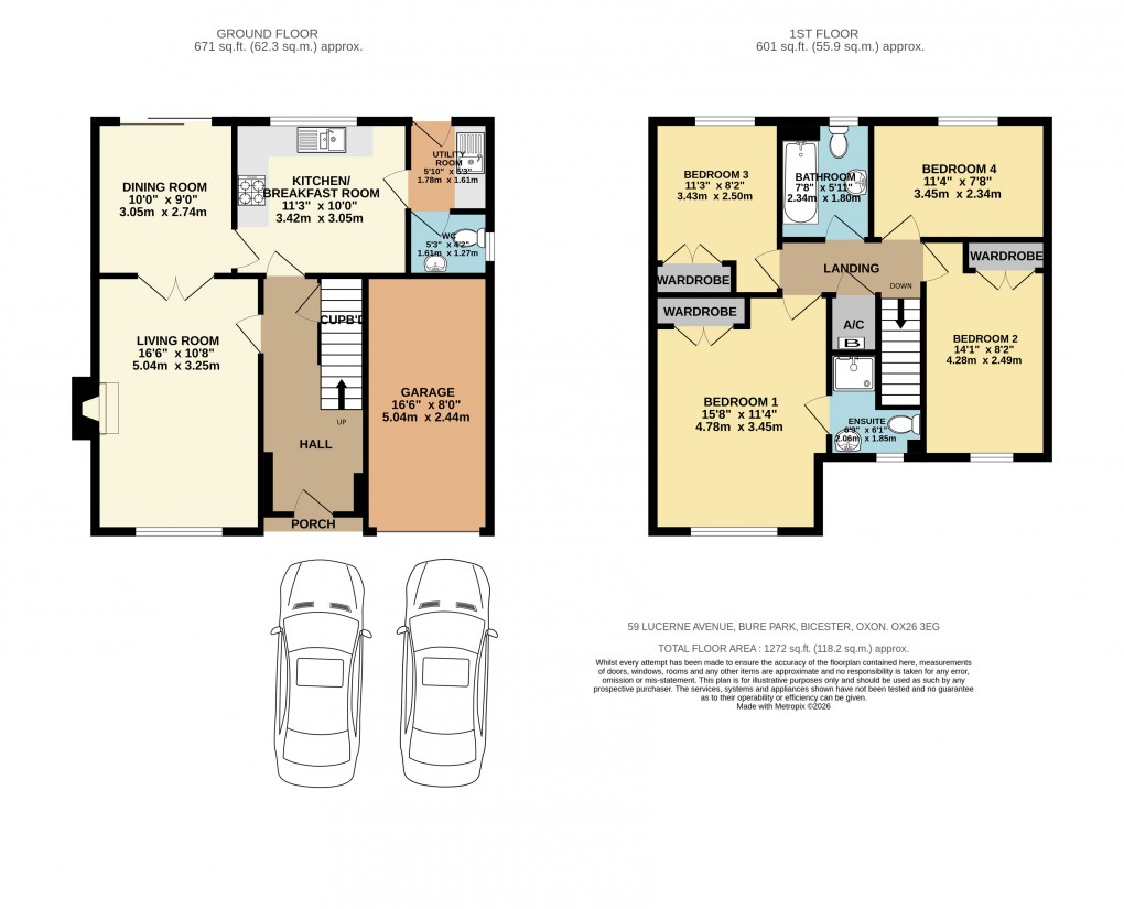Floorplan for Lucerne Avenue, Bicester