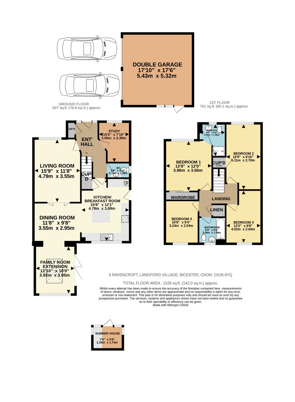 Floorplan for Ravencroft, Bicester