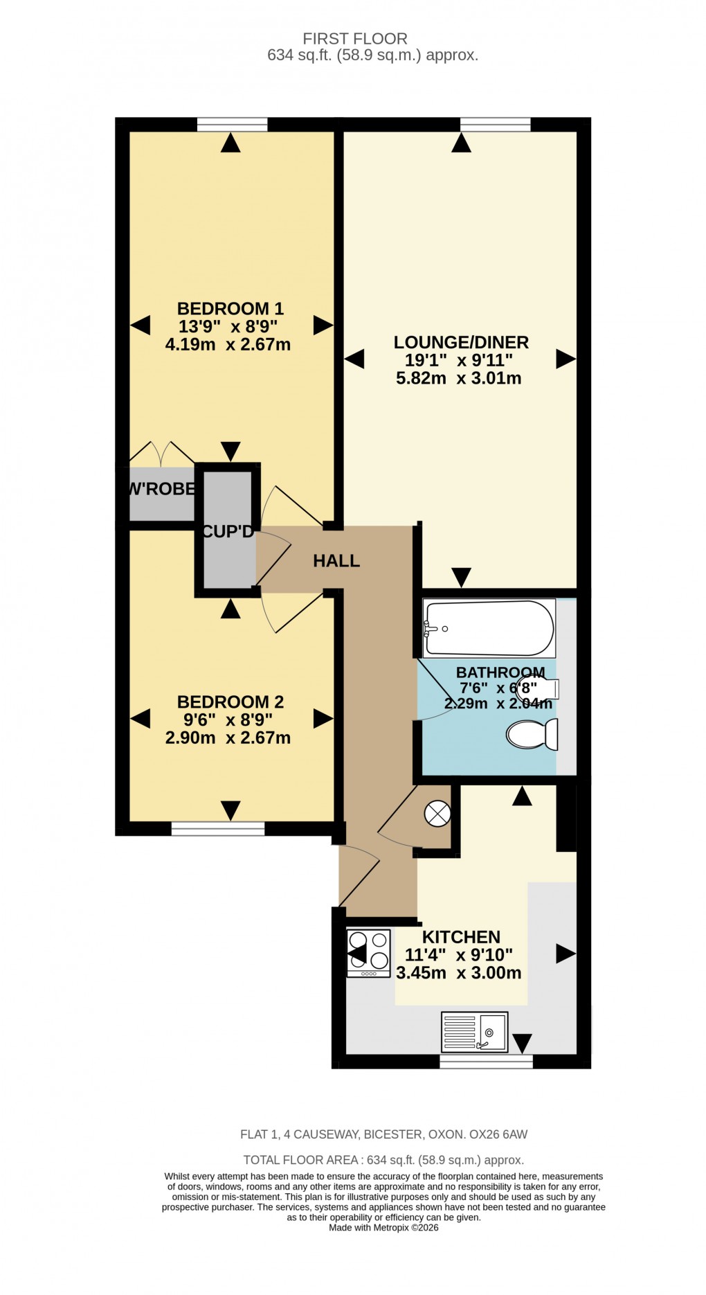 Floorplan for Causeway, 4 Causeway, Bicester