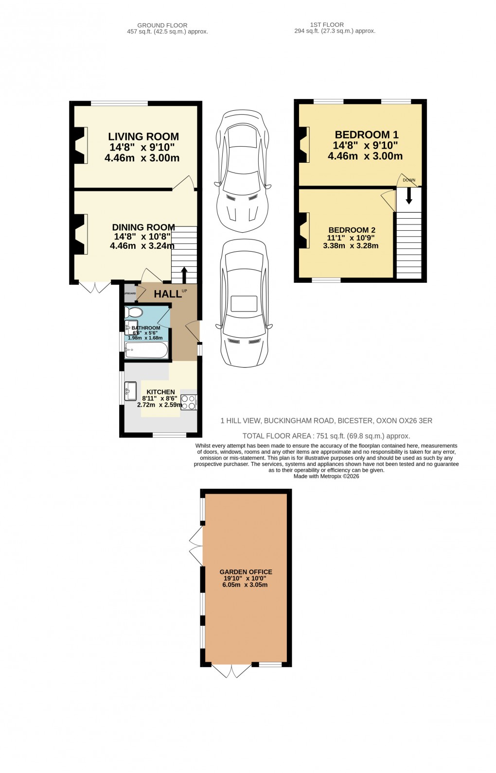 Floorplan for Hill View, Buckingham Road, Bicester