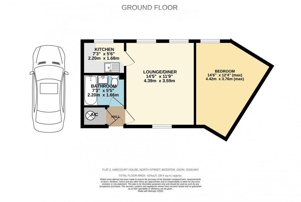 Floorplan for Harcourt House, North Street, Bicester
