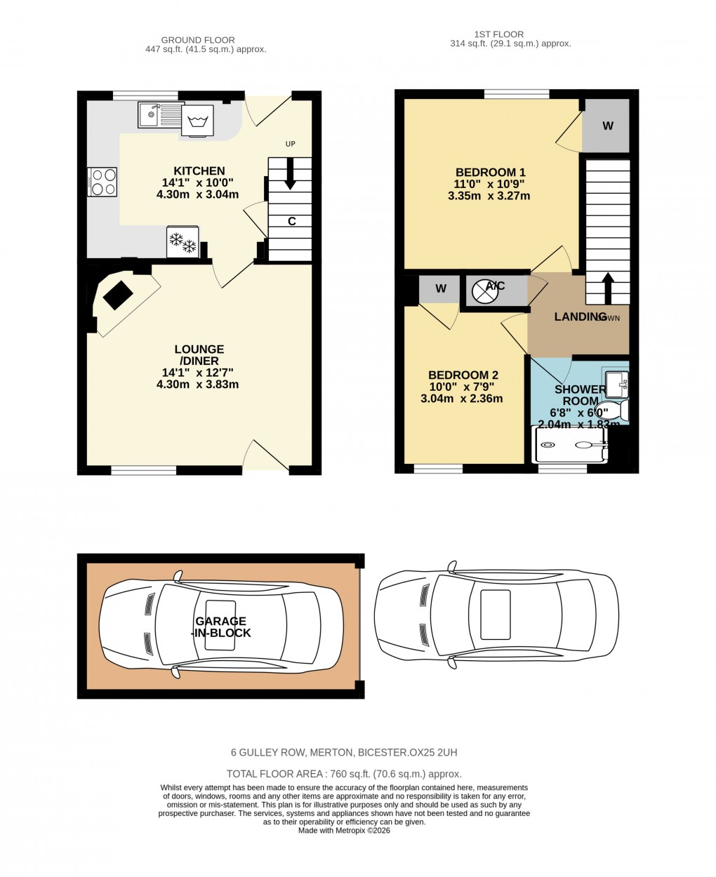 Floorplan for Gulley Row, Merton, Bicester