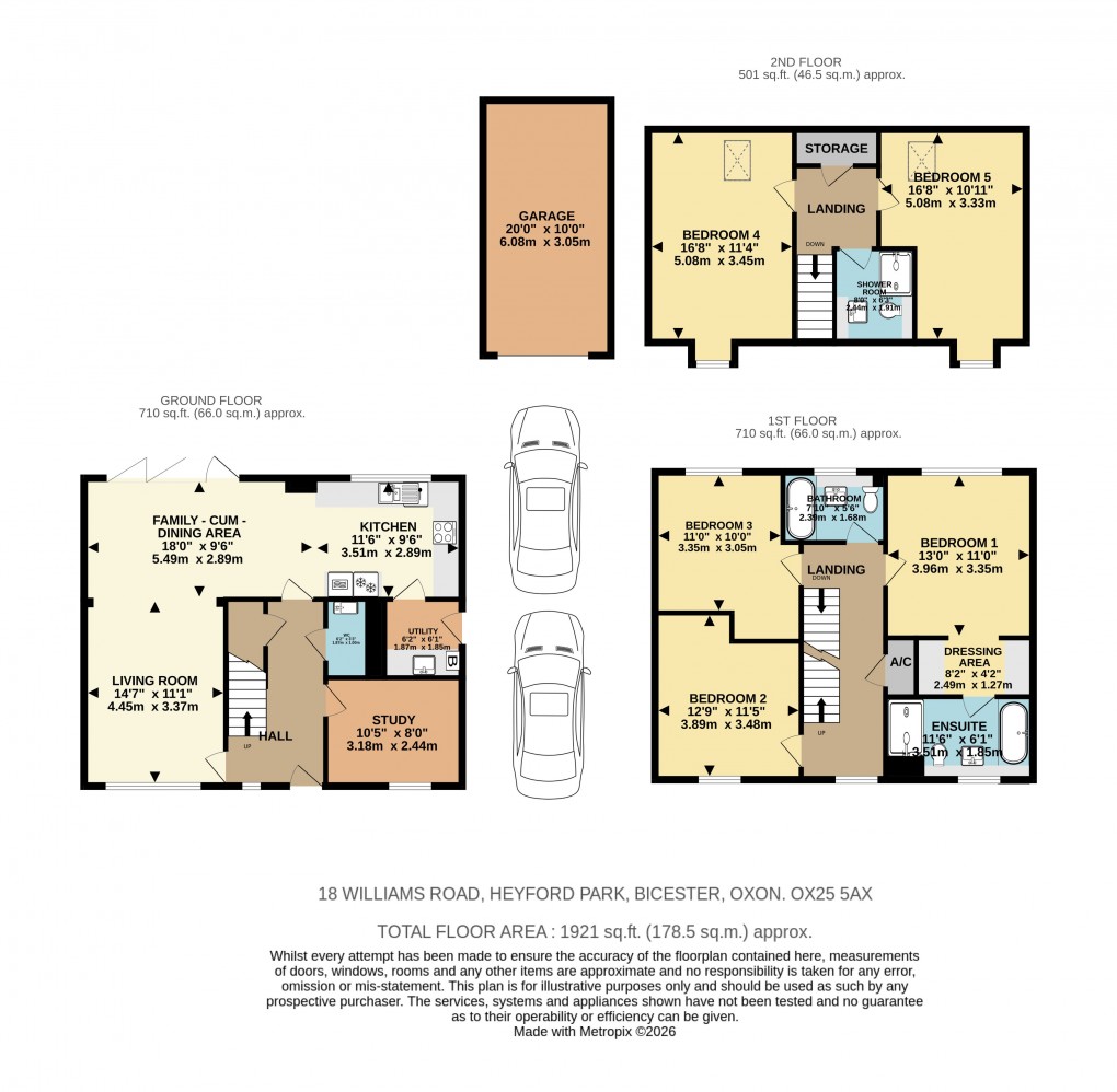Floorplan for Williams Road, Upper Heyford, Bicester