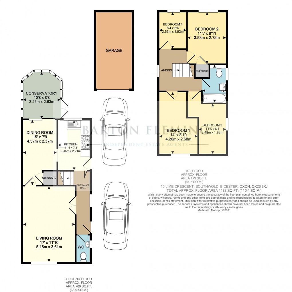 Floorplan for Lime Crescent, Bicester