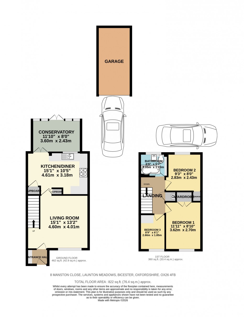 Floorplan for Manston Close, Bicester