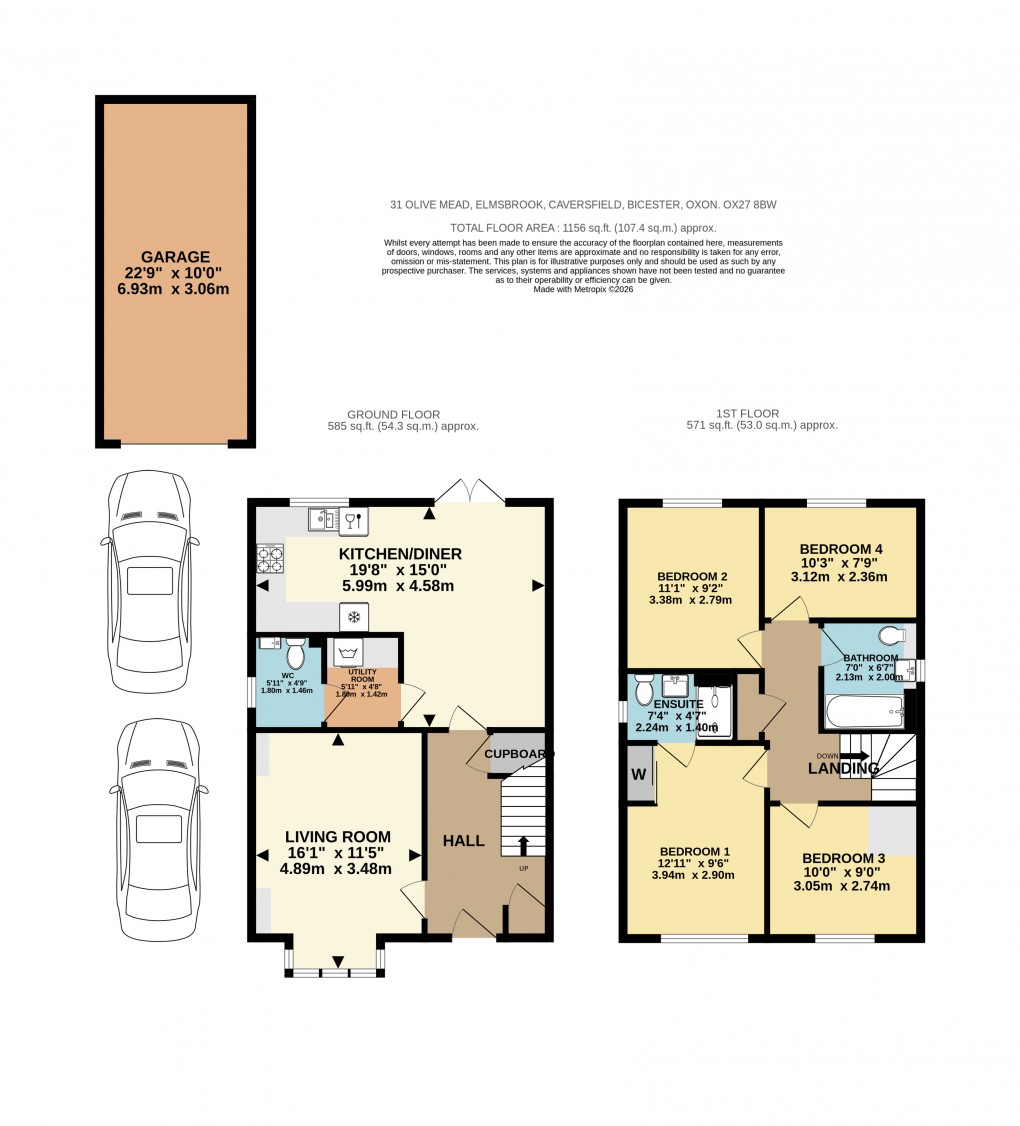 Floorplan for Olive Mead, Bicester